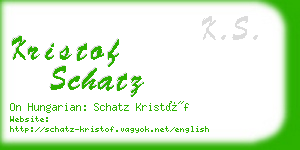 kristof schatz business card